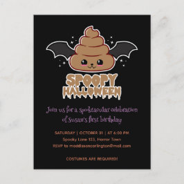 Spoopy Halloween Kawaii Geburtstag Postkarte