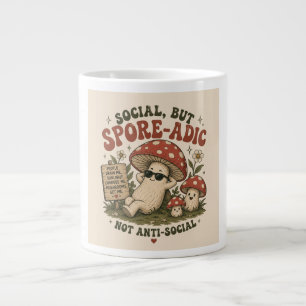 Spore-Adic Stimmung – Süßes Chill-Pilz-Retro-Desig Jumbo-Tasse