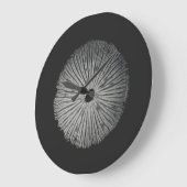 Spore Print Note Card Große Wanduhr (Winkel)