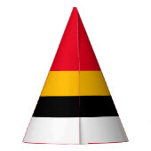 Sporen fett Schwarz-weiße, goldgelbe Streifen Partyhütchen (Rückseite)