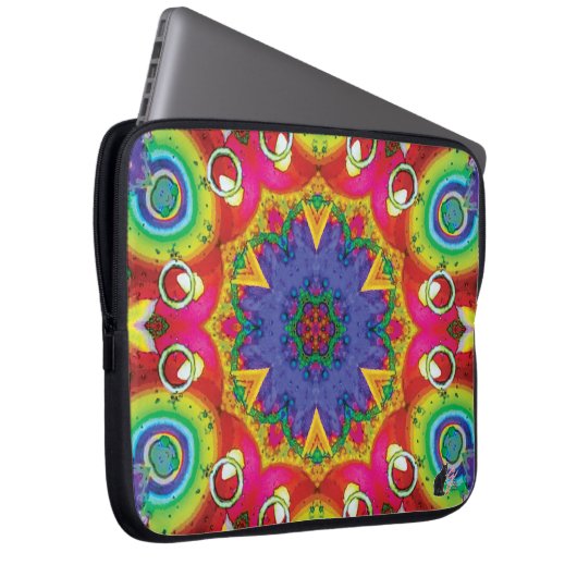 Spores Kaleidoscope Laptopschutzhülle (Vorne Rechts)