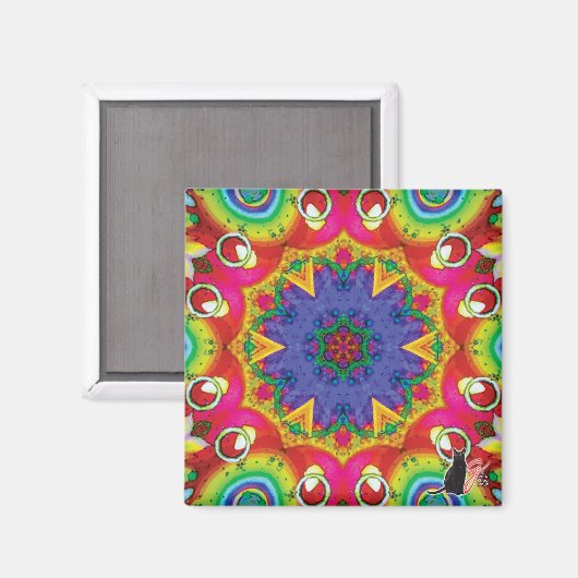 Spores Kaleidoscope Magnet (Vorderseite/Rückseite)