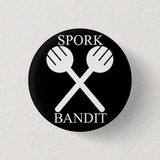 Spork Bandit in der Dunkelheit Button (Vorderseite)
