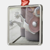 Sporne auf Cowboystiefeln Ornament Aus Metall (Links)