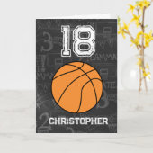 Sport 18. Geburtstag Basketball Karte (Gelbe Blume)