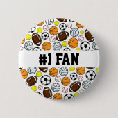 Sport #1 Fan Team Spirit Balls Button (Vorderseite)