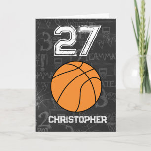 Sport 27. Geburtstag Basketball Karte