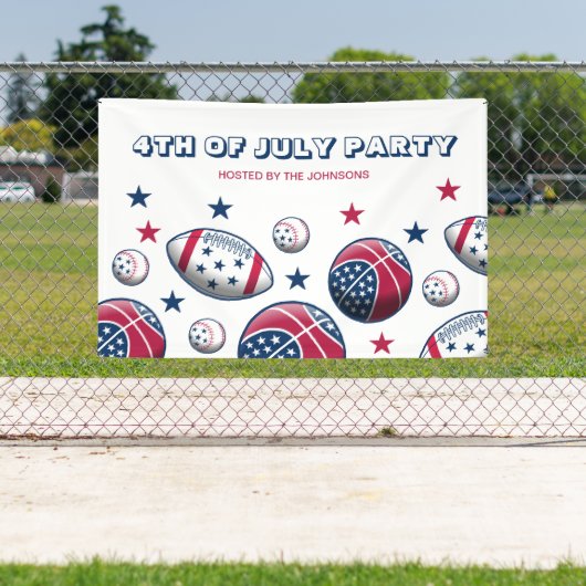Sport 4. Juli Party Banner (Insitu)