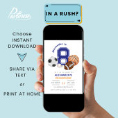 Sport 8. Junge Athlete Geburtstag Einladung