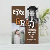 Sport Abschluss Fußball Basketball Basketball Brow Einladung (Stehend Vorderseite)