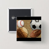 Sport Al-Stern, Basketball/Fußball/Fußball Button (Vorne & Hinten)