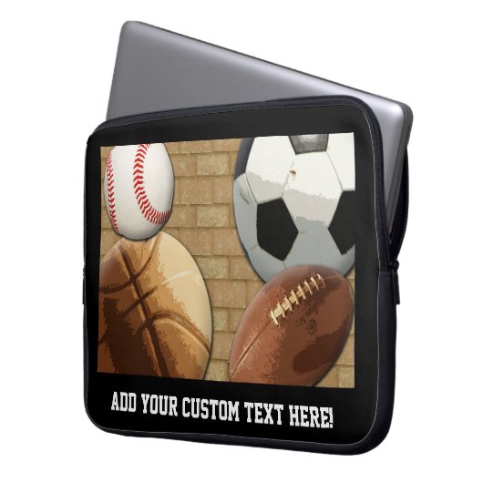 Sport All-Star-, Basketball/Fußball/Fußball Laptopschutzhülle (Vorderseite Links)