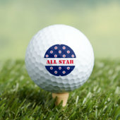 Sport Alle Star Golf Red Blue Patriotic Golfball (Insitu T-Shirt)
