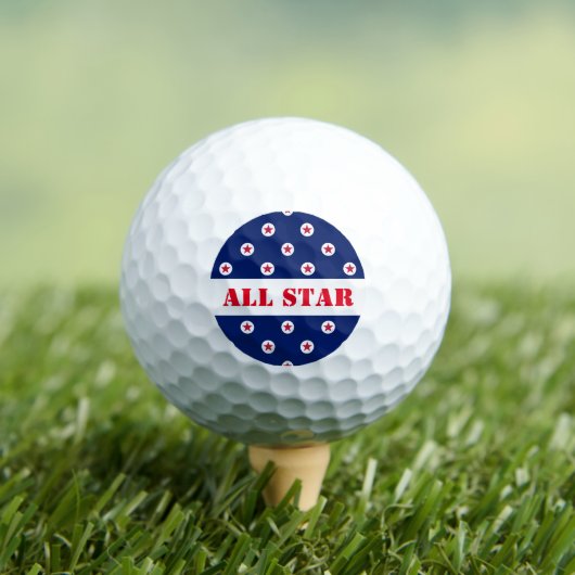 Sport Alle Star Golf Red Blue Patriotic Golfball (Insitu T-Shirt)