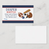 Sport Alle Sterne Boy Baby Dusche Windel Raffel Begleitkarte (Vorne/Hinten)