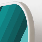 Sport Aqua Fade Stripes with Name Pickleball Schläger (Linke Seite)