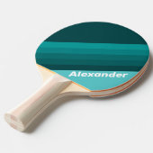 Sport Aqua Fade Stripes with Name Tischtennis Schläger (Vorderseite)