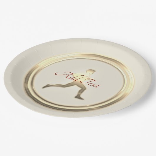 Sport Athletics Jogger Marathon Hiker Pappteller (Schrägansicht)