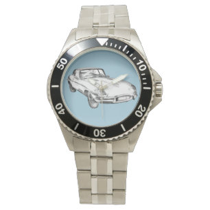 Sport-Auto-Illustration 1964 Jaguars XKE antike Armbanduhr
