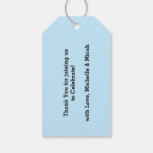 Sport Baby Dusche Co-ed Thema Boy Blue Geschenkanhänger (Rückseite)