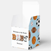 Sport Baby Dusche Co-ed Thema Boy Blue Geschenkschachtel (Geöffnet)