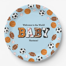 Sport Baby Dusche Co-ed Thema Boy Blue