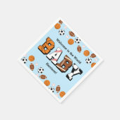 Sport Baby Dusche Co-ed Thema Boy Blue Serviette (Ecke)