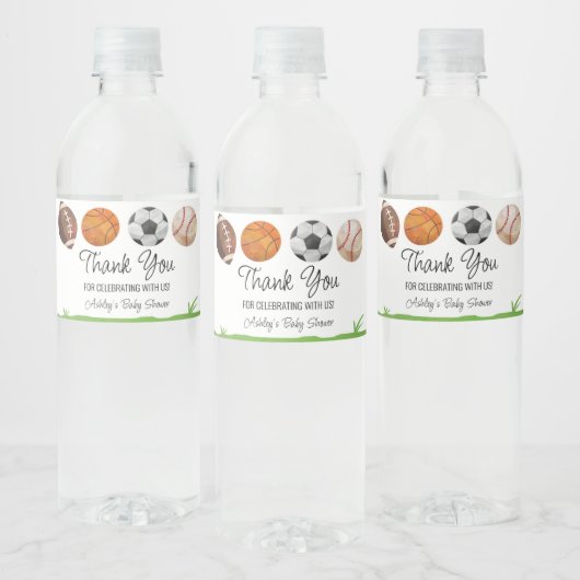 Sport Baby Dusche Gefallen Wasserflaschenetikett (Flaschen)