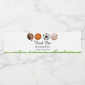 Sport Baby Dusche Gefallen Wasserflaschenetikett (Einzelnes Label)