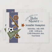 Sport-Babyparty Einladung (Vorne/Hinten)