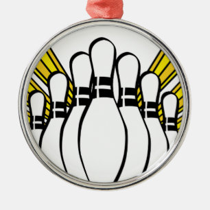 Sport-Ball-Bowlings-Trainer-Team-Spiel-Streik Ornament Aus Metall