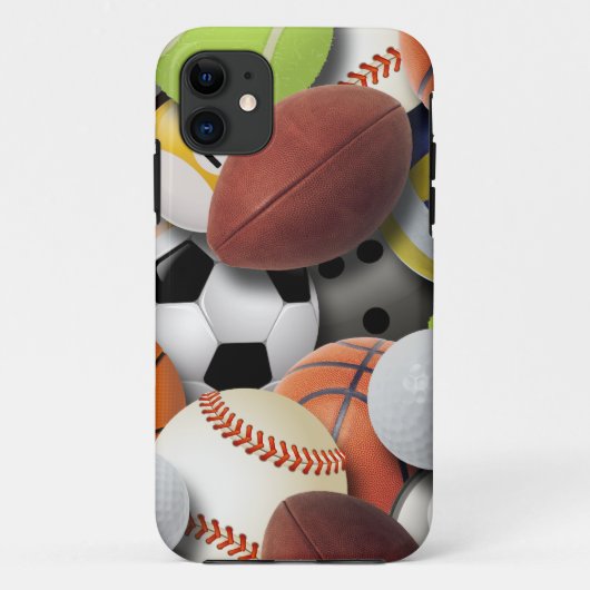 Sport-Ball-Collage Case-Mate iPhone Hülle (Rückseite)