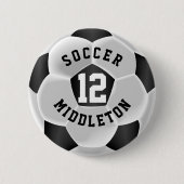 Sport-Ball für Schwarz und Weiß Button (Vorderseite)