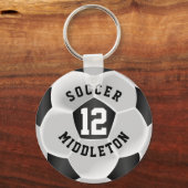 Sport-Ball für Schwarz und Weiß Schlüsselanhänger (Vorderseite)