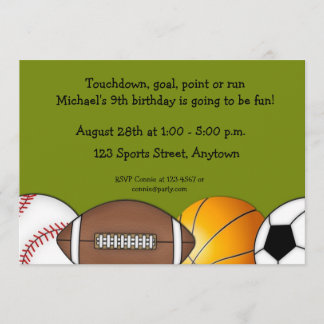 Sport-Ball-Grenzeinladung Einladung