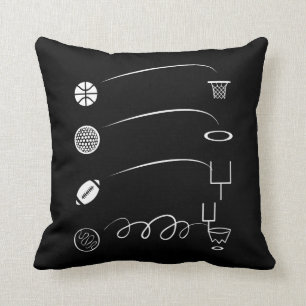 Sport Ball Score Techniken Basketball Fußball Kissen