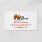 Sport/Ball-Visitenkarte Visitenkarte (Rückseite)