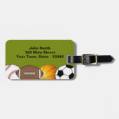 Sport-Bälle Gepäckanhänger (Vorderseite horizontal)