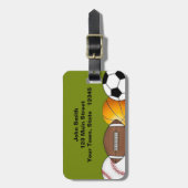 Sport-Bälle Gepäckanhänger (Vorderseite vertikal)