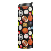 Sport Balls Muster Thermosbecher (Nach links gedreht)