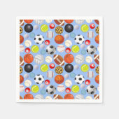 Sport Balls Pattern Lblue BG Serviette (Vorderseite)