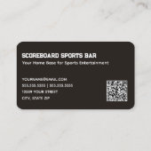 Sport Bar Custom QR Visitenkarte (Rückseite)