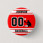 Sport Baseball - Catcher - Erstellen Sie Ihre eige Button (Vorderseite)