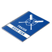 Sport-Baseball-Fan EDITABLE SPORT FARBEN, Notizblock (Linke Seite)