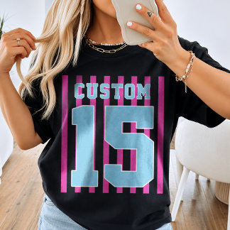 Sport Baseball Fußball Mannschaftsname Nummer T-Shirt