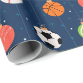 Sport Baseball Fußball Spaß Weihnachtsdekorationen Geschenkpapier (Rolleneckpunkt)