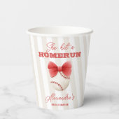 Sport Baseball Homerun Brautparty Pappbecher (Rückseite)