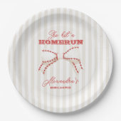 Sport Baseball Homerun Brautparty Pappteller (Vorderseite)