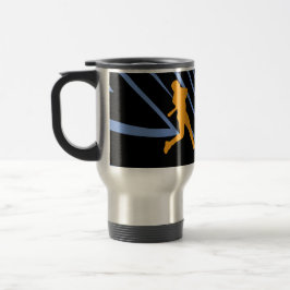 Sport Baseball Orange Blue Black Tasse