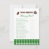 Sport Baseball pregnancy baby shower game card Einladung (Vorderseite)